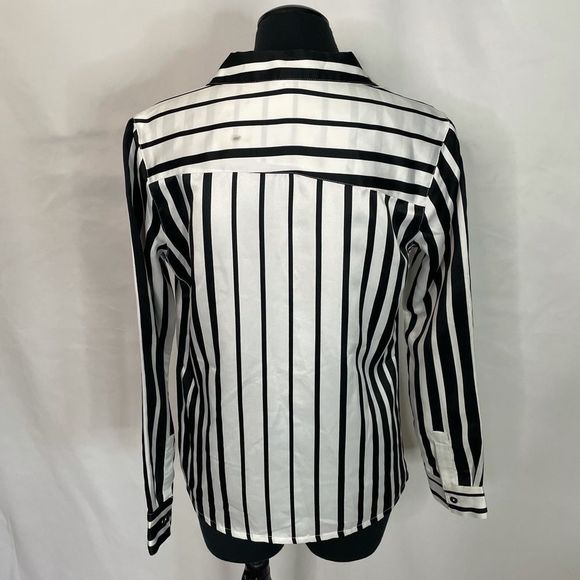Volcom Stripped Button Down Blouse - Women’s 10 - Picture 2 of 8